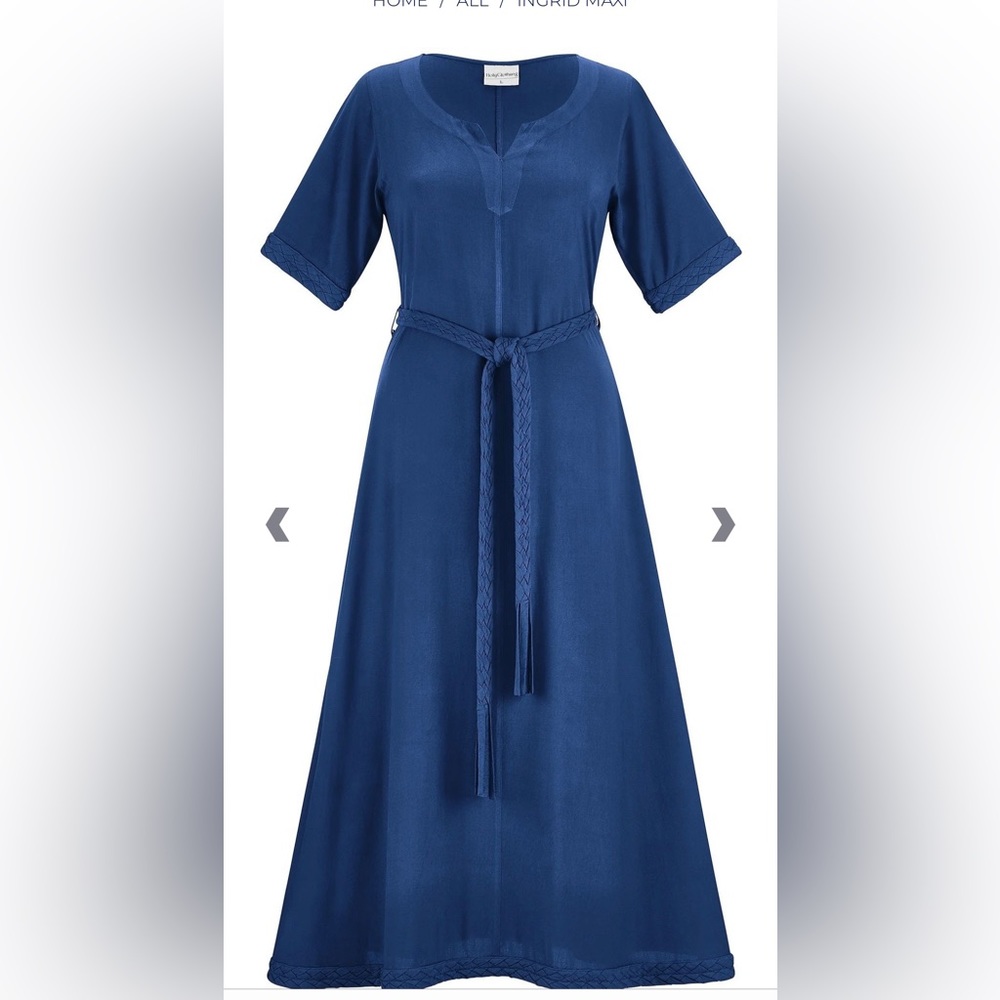 Holy Clothing Blue Ingrid Maxi Dress - Medium